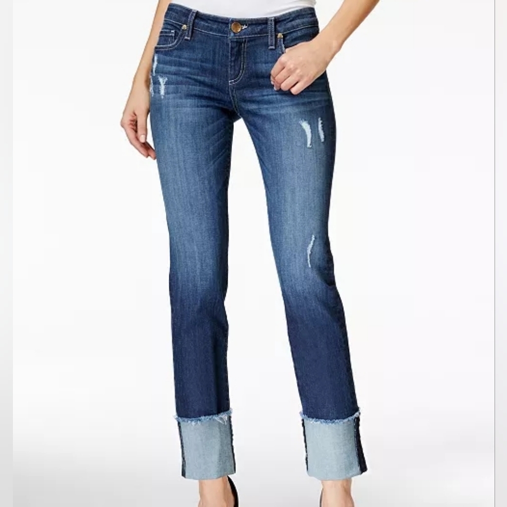 Kut From The Kloth Cameron Cuffed Straight Leg Jeans